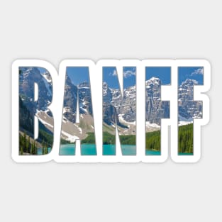 Banff Lake Louise Silhouette Sticker